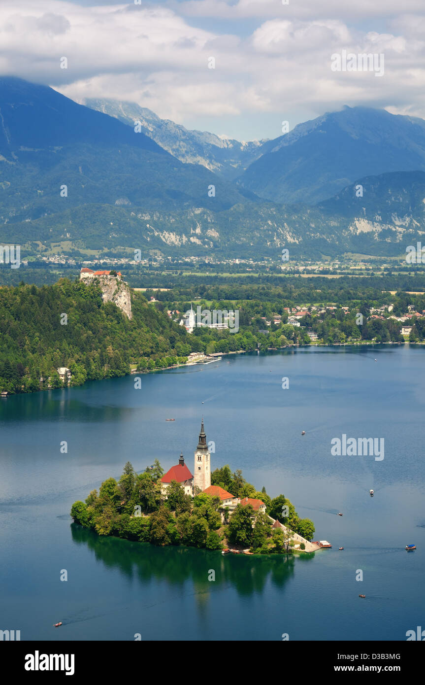 Vue de l'église Sainte Marie de l'Assomption à Bled Banque D'Images