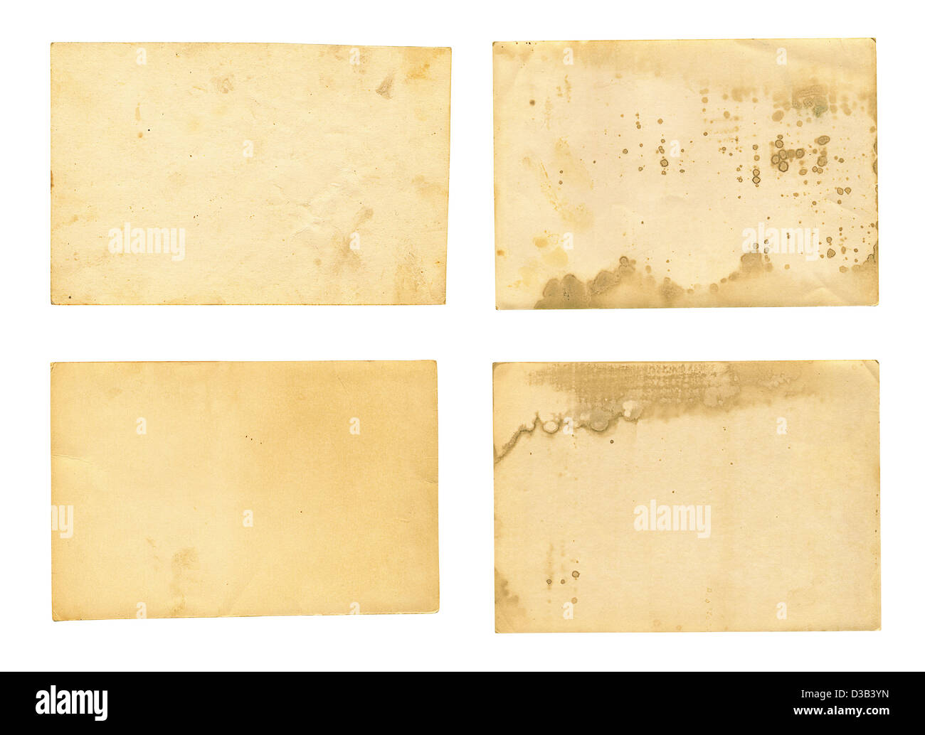 Collection de divers anciennes photos sur fond blanc. Chacun est tourné séparément Banque D'Images