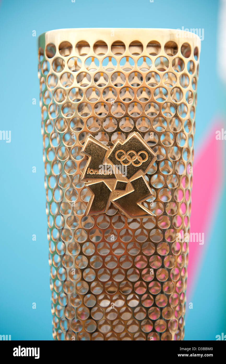 Torche pour les Jeux Olympiques de 2012 à Londres Banque D'Images