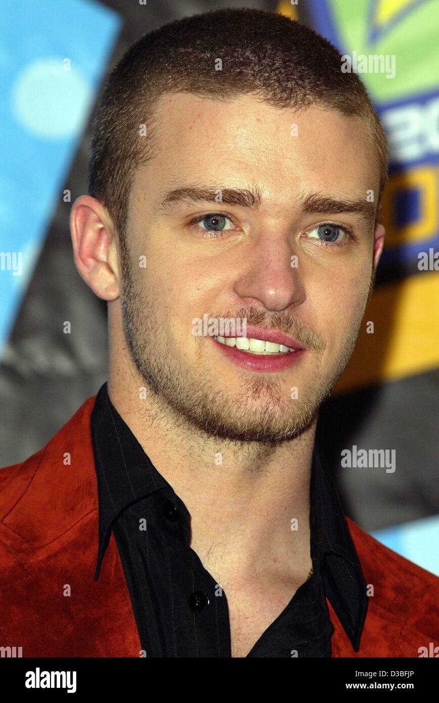 (Dpa) - 'N Sync chanteur Justin Timberlake sourit pendant les MTV Movie Awards à Los Angeles, 31 mai 2003. Banque D'Images