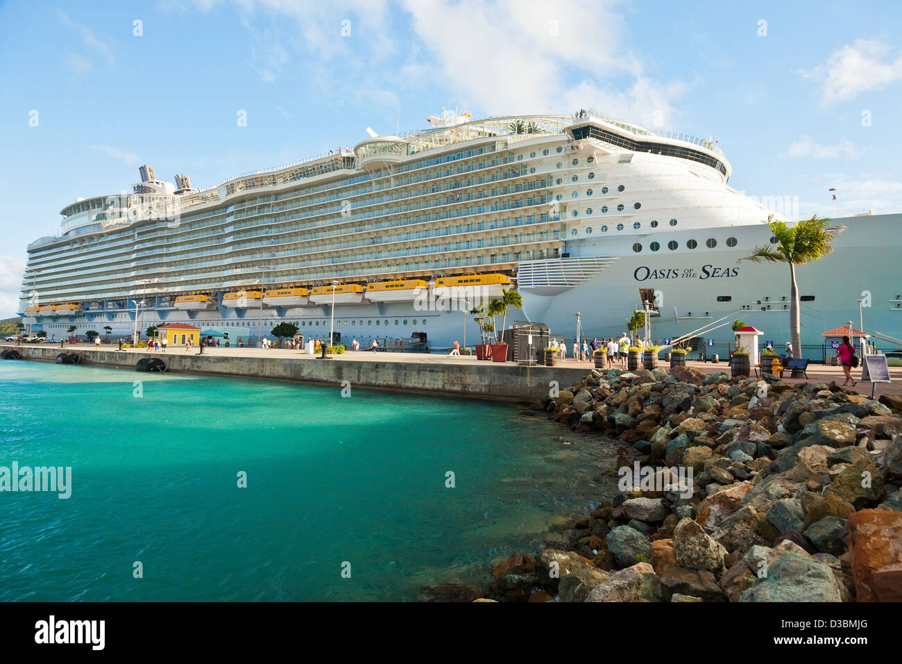 Bateau de croisière à St Thomas, Îles Vierges Américaines Banque D'Images