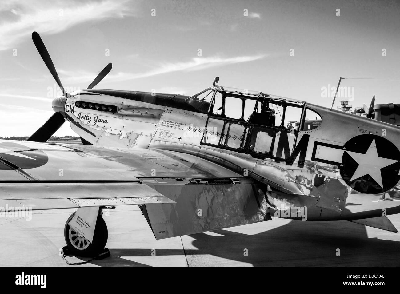 La DEUXIÈME GUERRE MONDIALE, North American P51C Mustang avion de chasse Banque D'Images