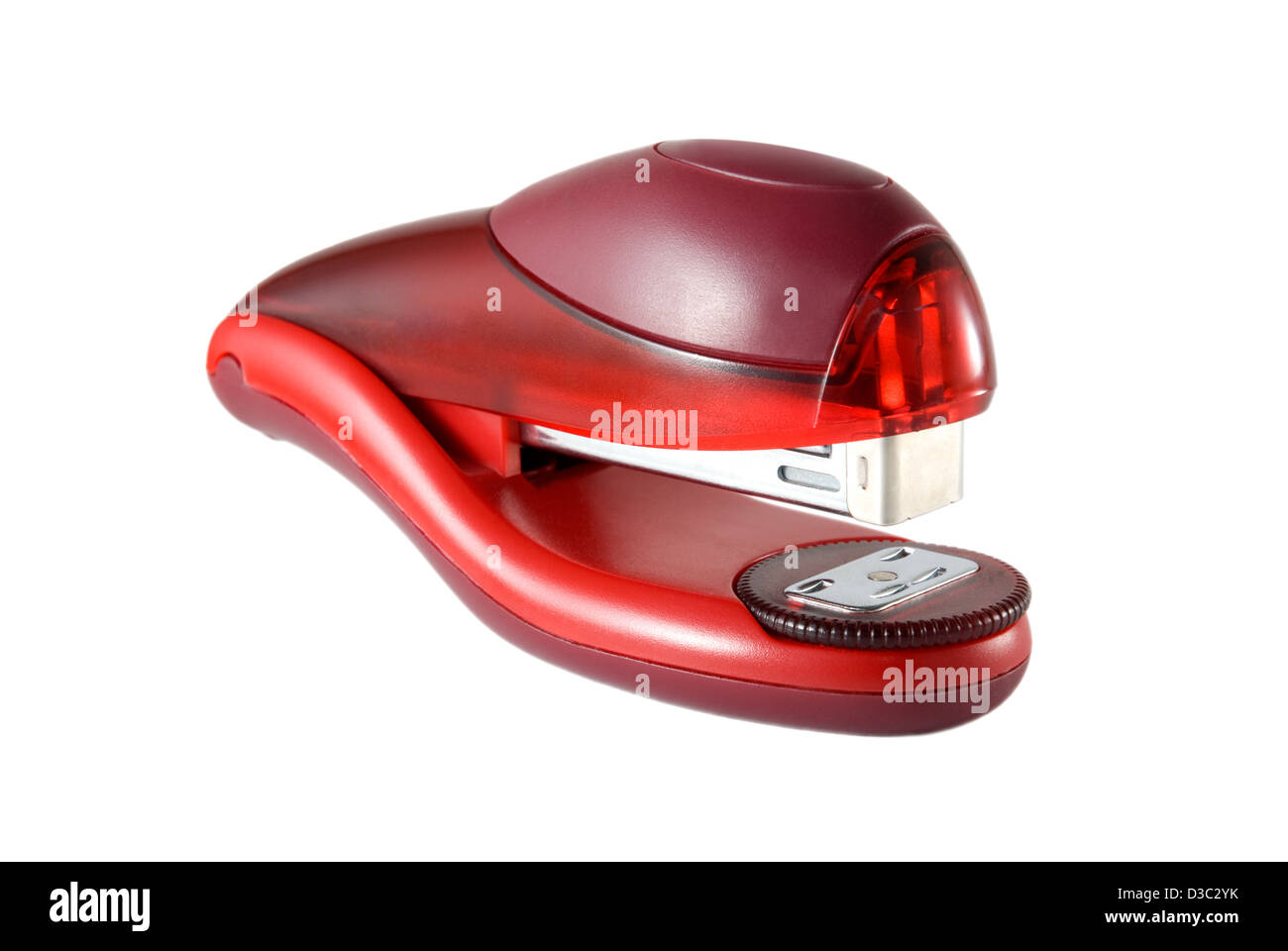 Empilement de couleur rouge sur fond blanc Banque D'Images