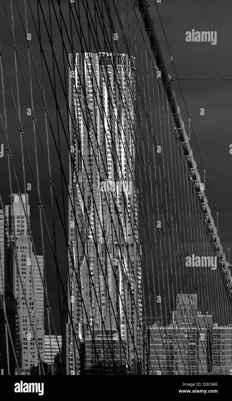 La Gehry à New York États-unis Immeuble dans le Lower Manhattan, New York City Banque D'Images