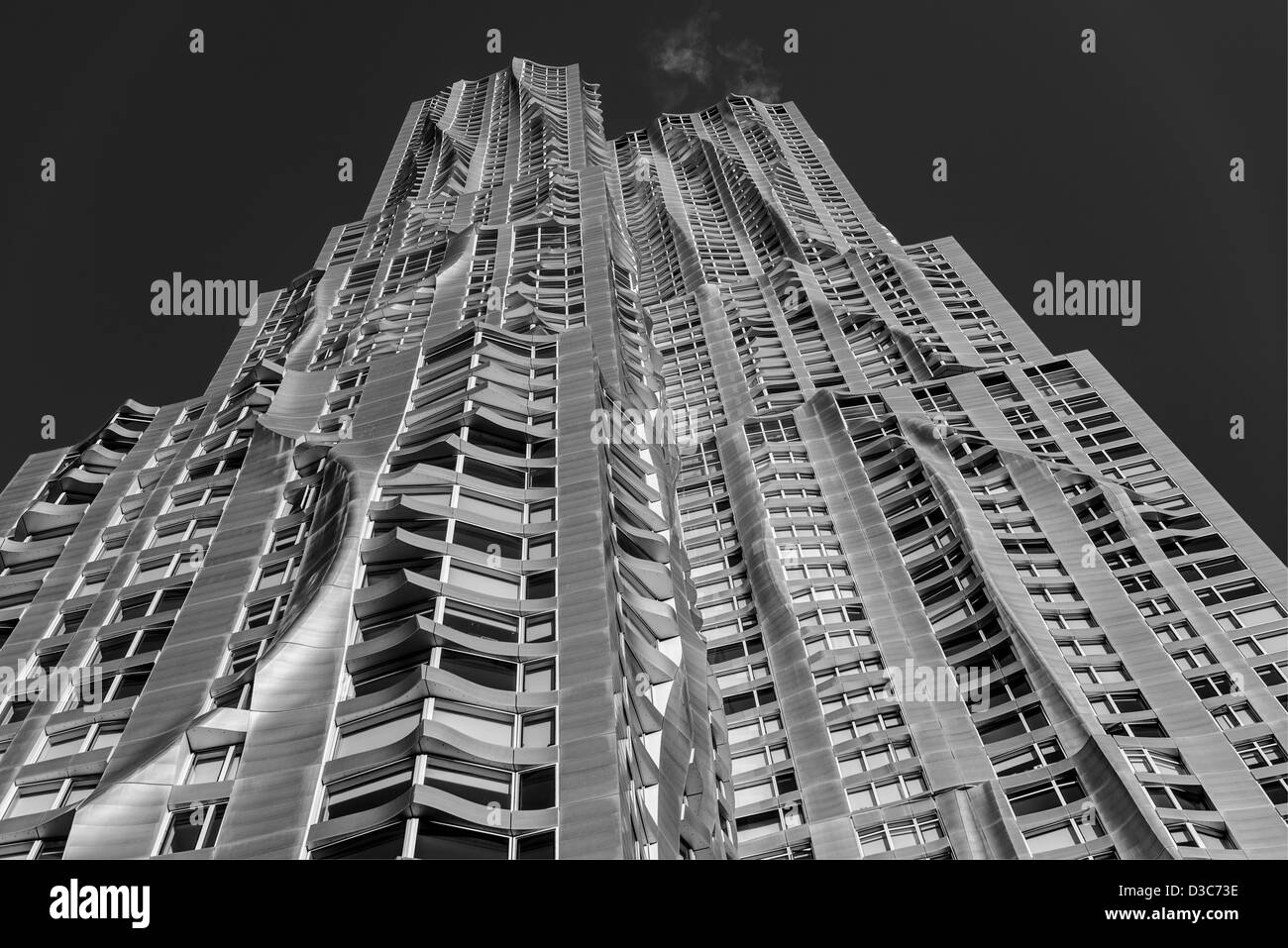 Détail de la Gehry à New York, un immeuble dans le sud de Manhattan New York USA Banque D'Images