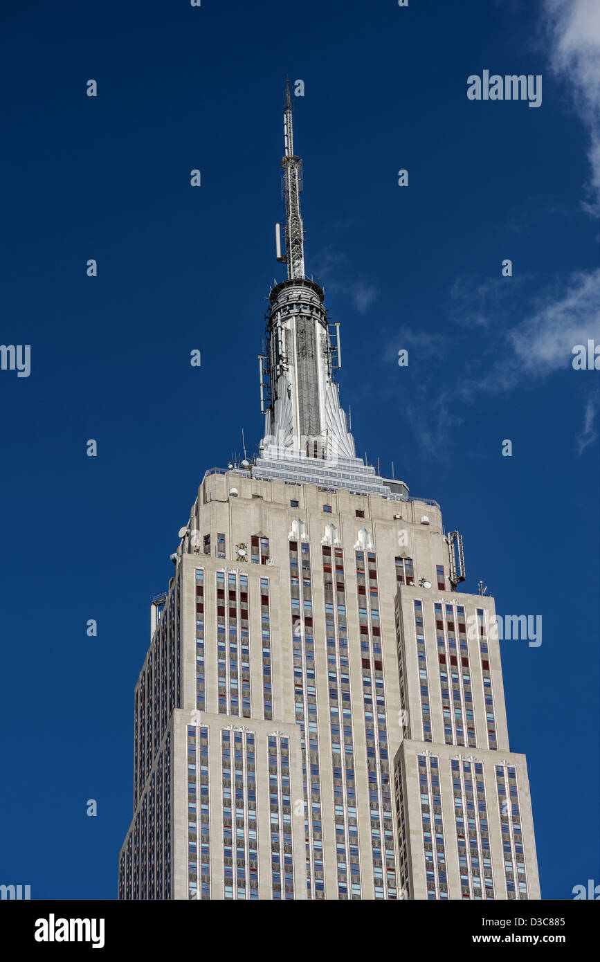 Détail de l'Empire State Building, Manhattan, New York City Banque D'Images