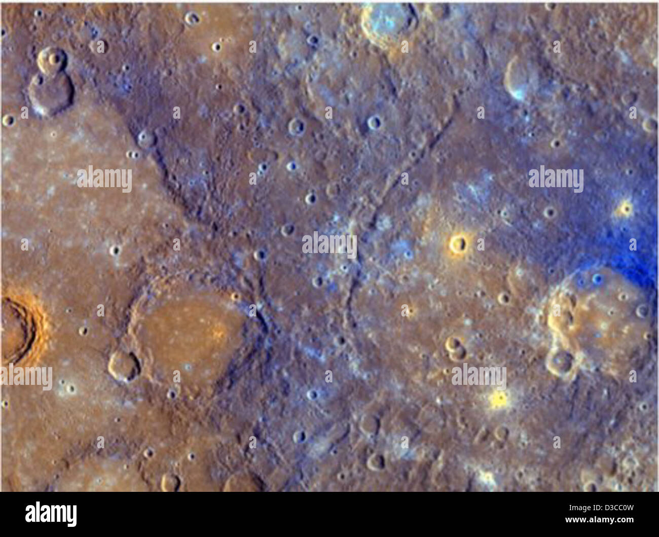 La surface de Mercure (NASA, Photo d'archives) Banque D'Images