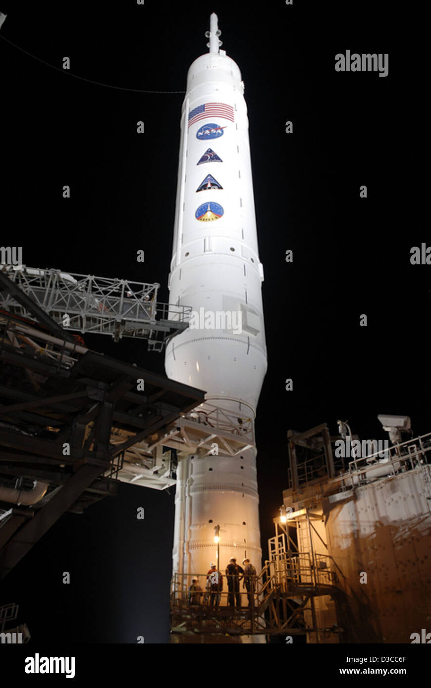 Ares I-X à l'aire de lancement (NASA, 10/27/09) Banque D'Images