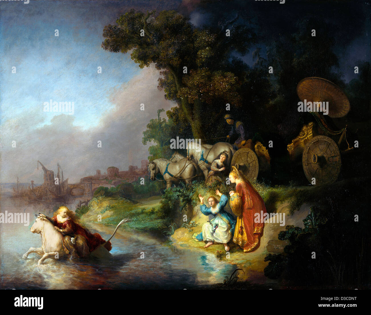 Rembrandt van Rijn, l'enlèvement d'Europa. 1632 Huile sur panneau. Baroque. Le J. Paul Getty Museum. Banque D'Images