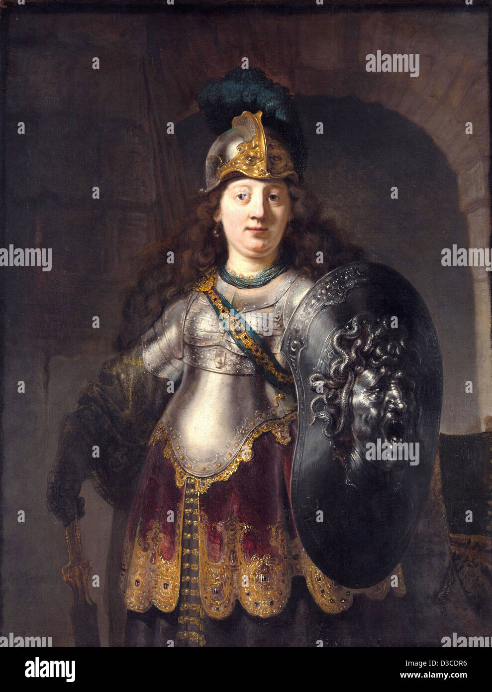 Rembrandt van Rijn, Bellona. 1633 Huile sur panneau. Baroque. Metropolitan Museum of Art, New York. Banque D'Images