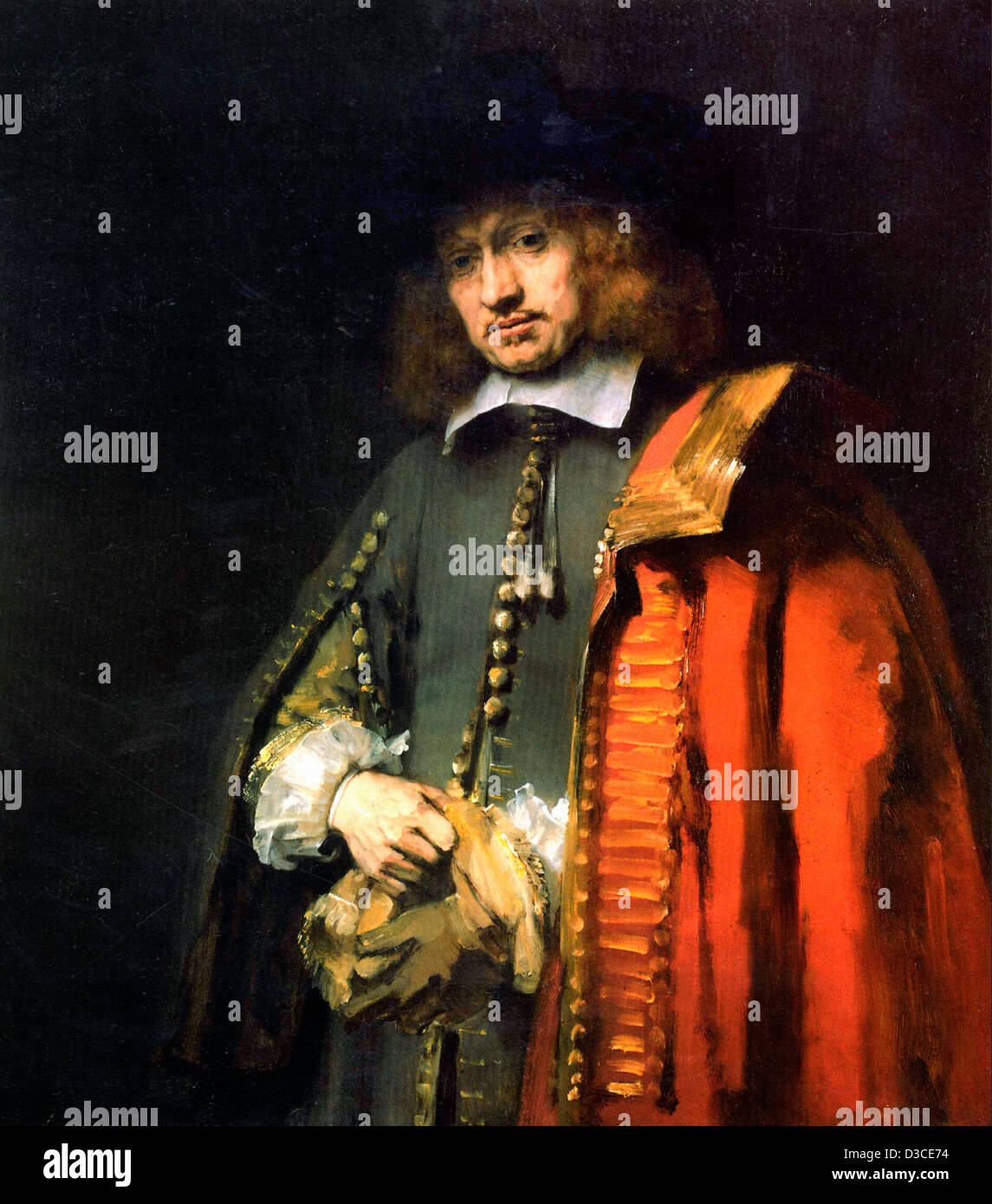 Rembrandt van Rijn, portrait de Jan Six. 1654 Huile sur toile. Six-Foundation, Amsterdam. Baroque. Banque D'Images