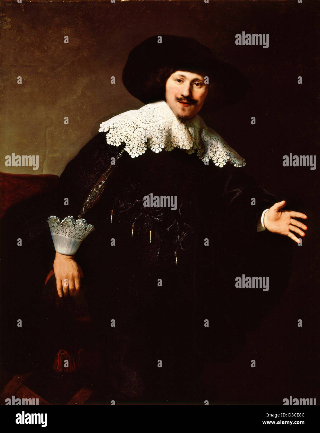 Rembrandt van Rijn, Portrait d'un passant de sa présidence. 1633 Huile sur toile. Baroque. Taft Museum of Art, Cincinnati. Banque D'Images