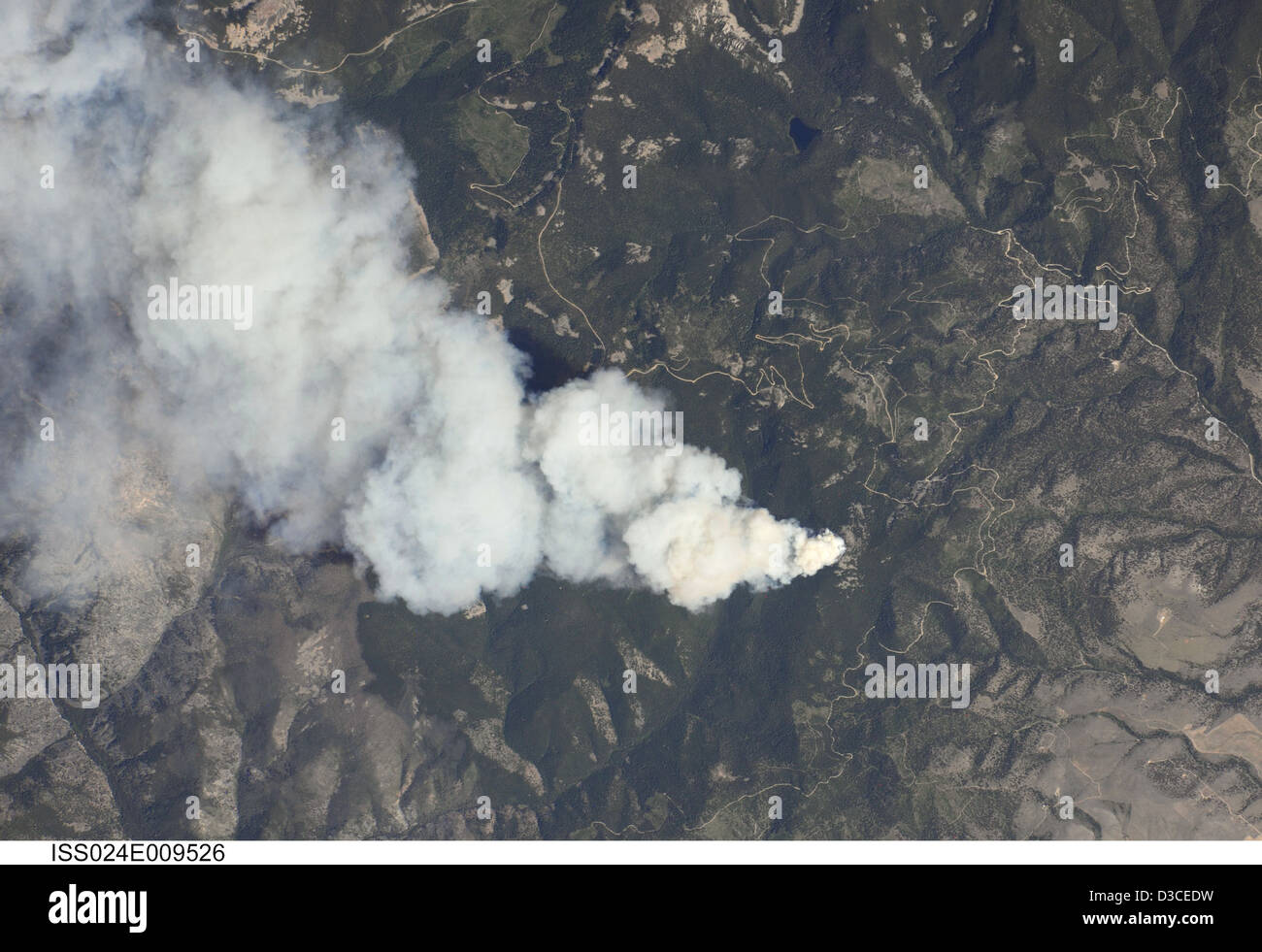 Point de feu, Dominique (Montana, Station Spatiale Internationale de la NASA Science, 07/25/10) [Étude] Banque D'Images