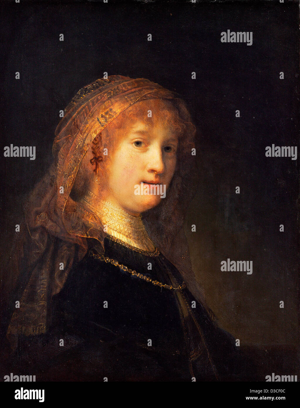 Rembrandt van Rijn Saskia van Uylenburgh, la femme de l'artiste. 1640 Huile sur panneau. Baroque. Les Gal Washington. Banque D'Images