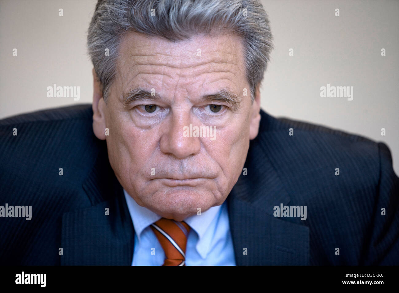 Berlin, Allemagne, Joachim Gauck au cours d'une entrevue Banque D'Images