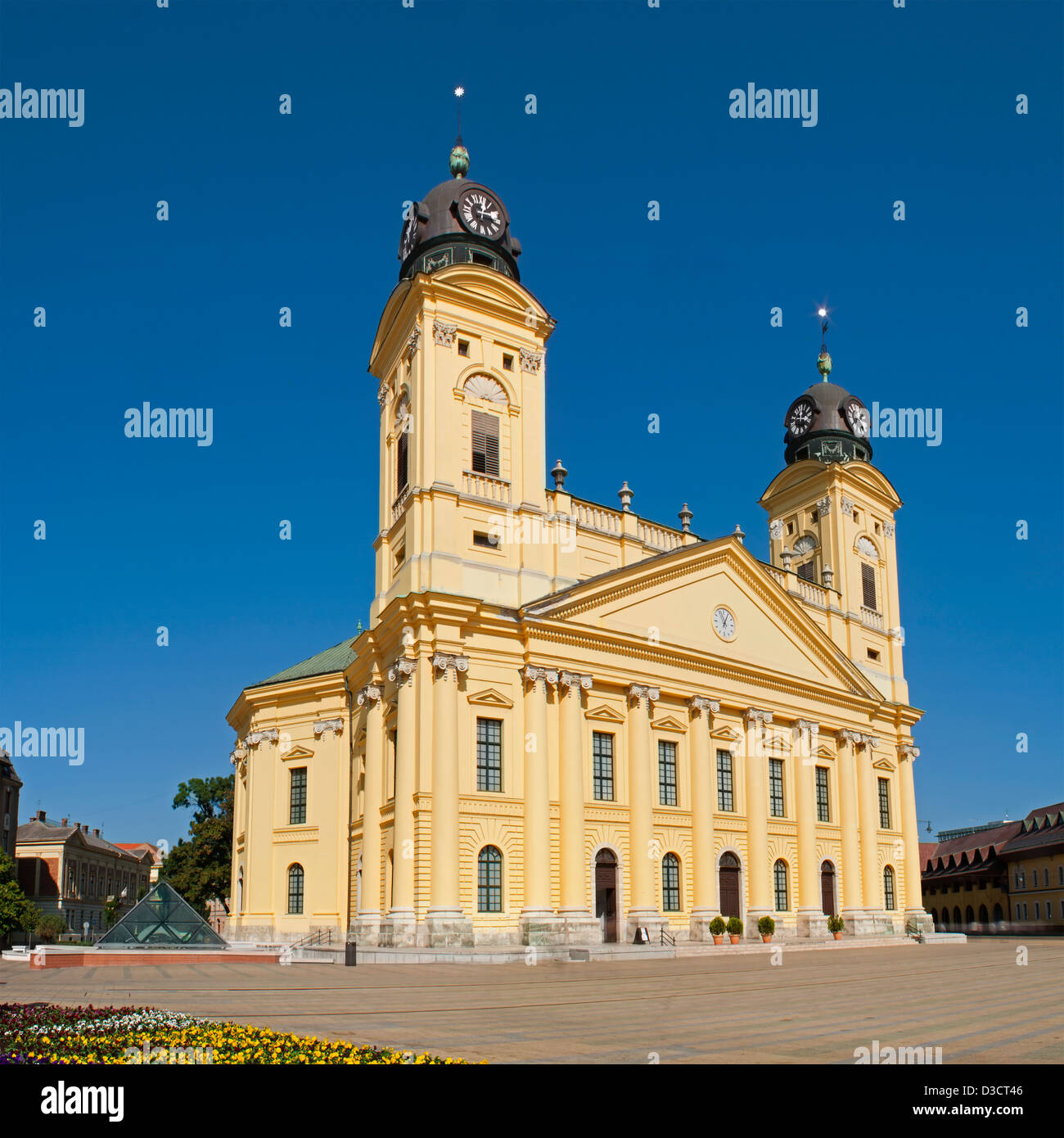 Grande Église calviniste dans Chusrch ou Nagytemplom Debrecen Hongrie orientale Banque D'Images