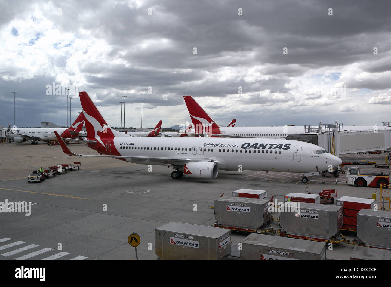 Melbourne, en Australie, Qantas Airways avion Banque D'Images