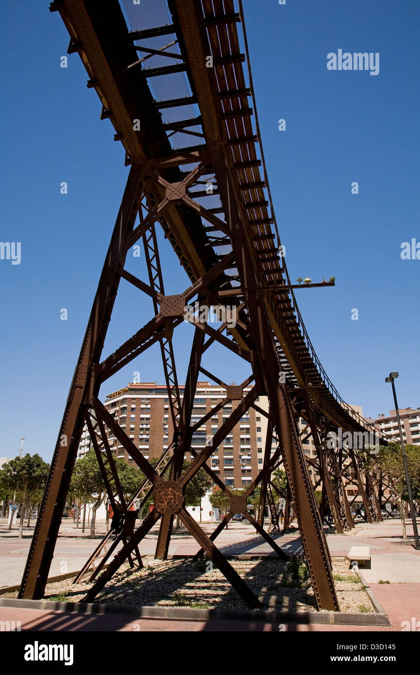 El Cable Inglés ancien transporteur minéral Almeria Andalousie Espagne Banque D'Images