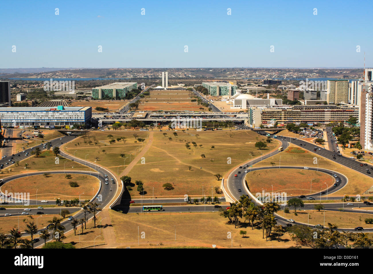Vue aérienne de Brasilia, Brésil Banque D'Images