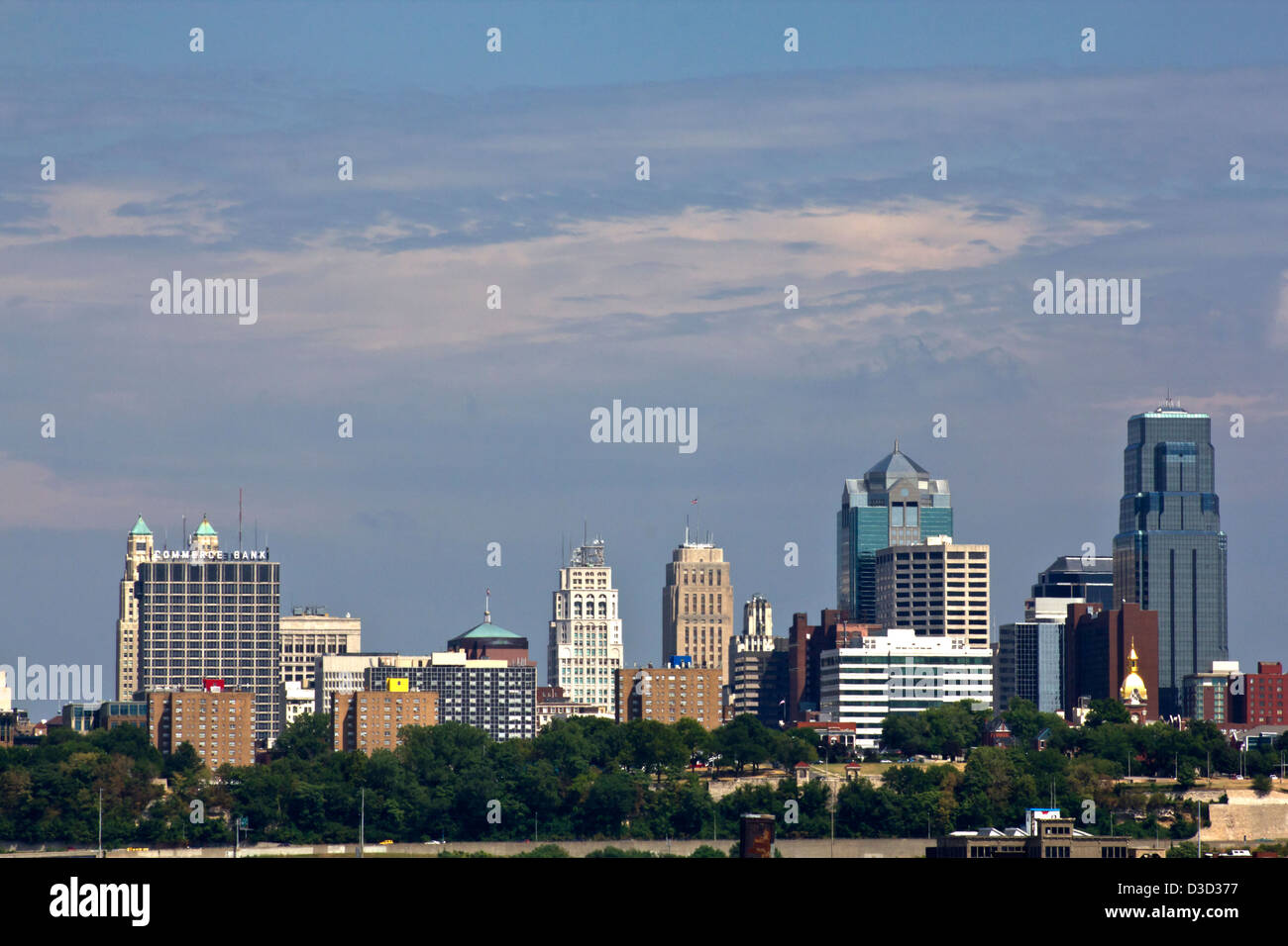 Kansas City MO USA regardant vers l'Est Banque D'Images
