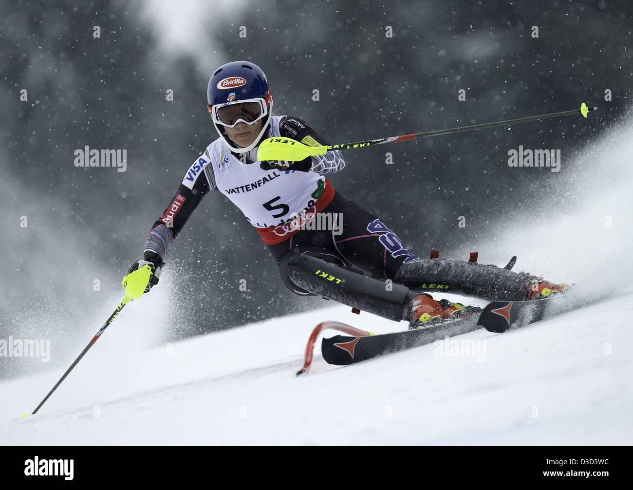 16.02.2013, Schladming, Autriche. Mikaela Shiffrin USA dans les Championnats du Monde FIS de Ski Alpin 2013 Banque D'Images