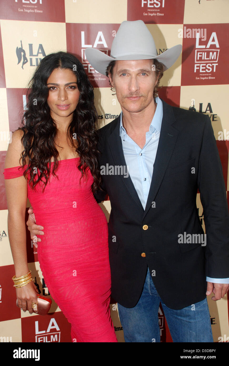 Camila Alves et Matthew McConaughey à la Film Festival Banque D'Images