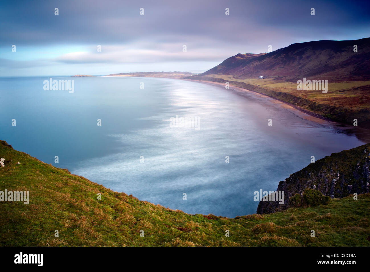 Rhossili Bay, la péninsule de Gower, au sud ouest du pays de Galles. Banque D'Images