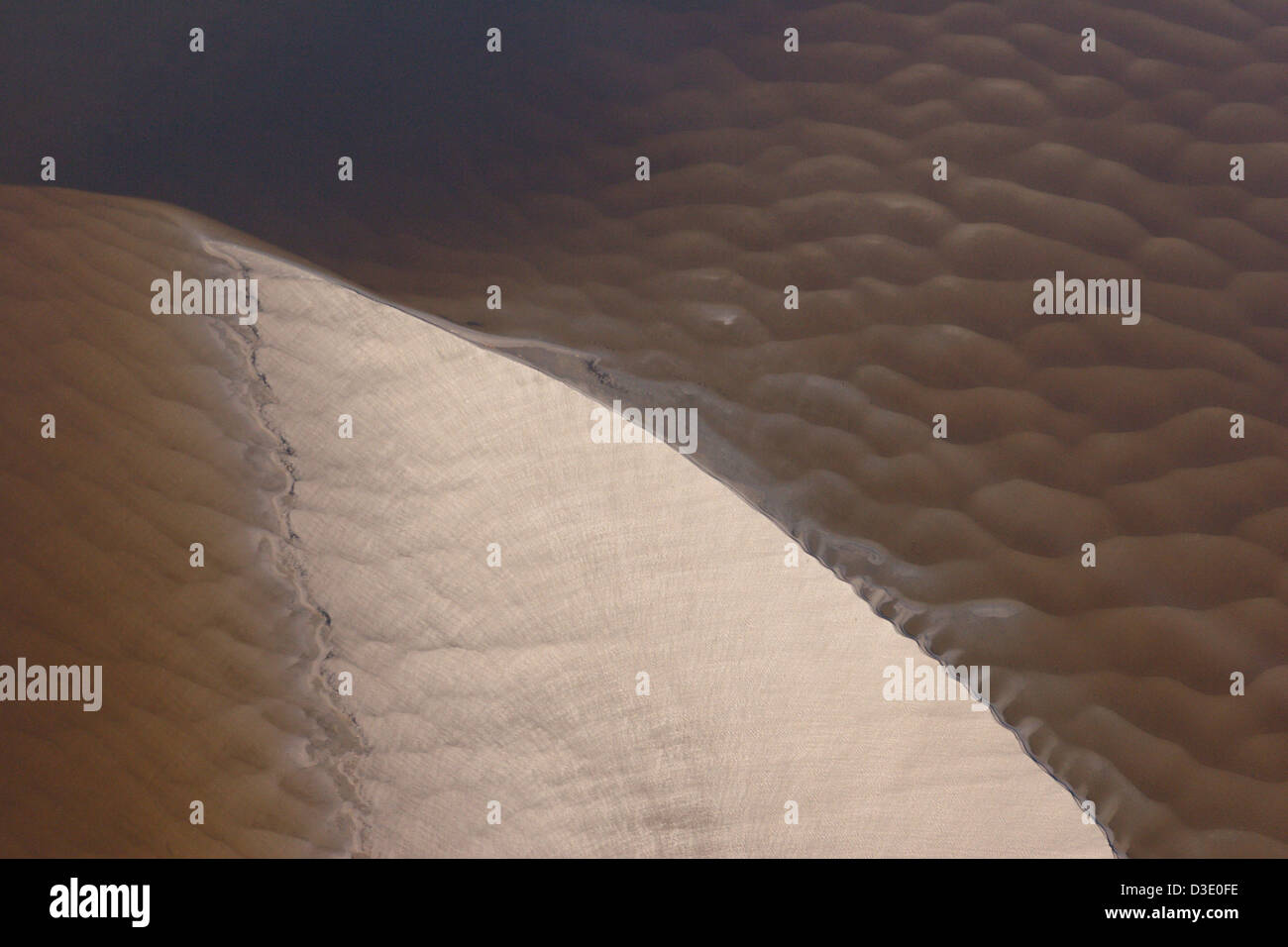 Sand Bar patterns in nature Rivière Athabasca oil sands Banque D'Images