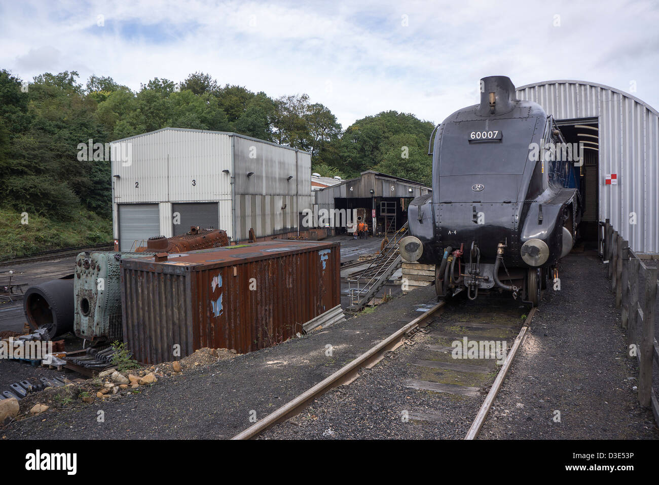 Sir Nigel gresley est vue à son atelier sur le North Yorkshire Moors railway Banque D'Images