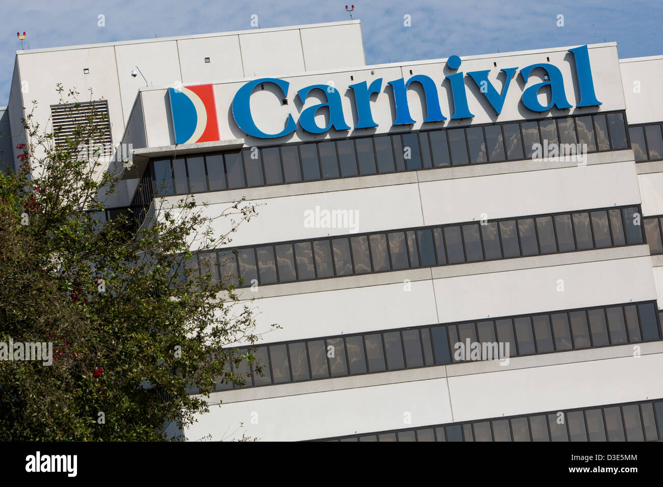 Le siège de l'opérateur aux Etats-Unis croisière Carnival Cruise Lines. Banque D'Images