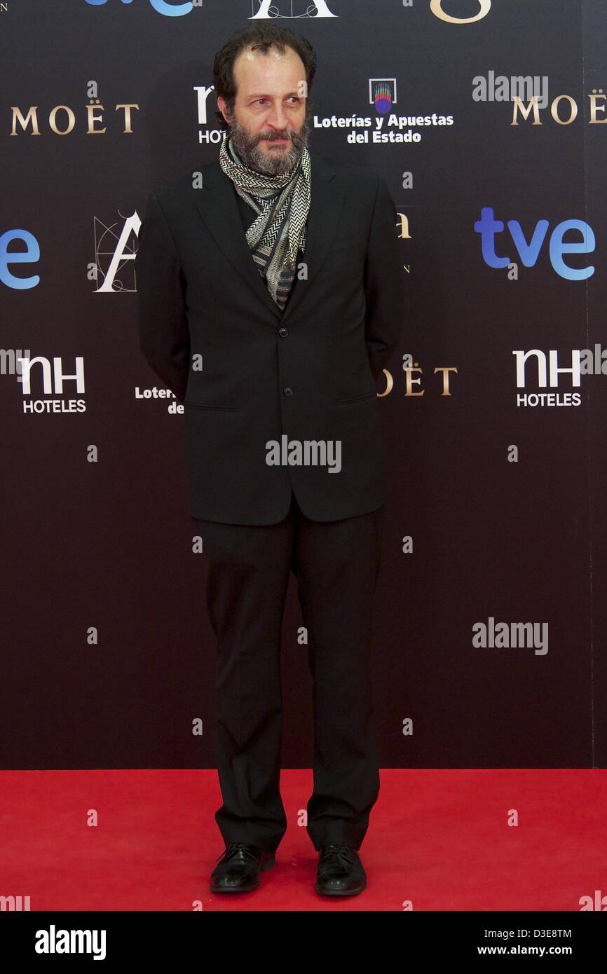 17 février 2013 - Madrid, Espagne - Daniel Gimenez Cacho arrive à Goya Cinema Awards 2013, cérémonie à l'hôtel Auditorium le 17 février 2013 à Madrid, Espagne (Image Crédit : © Jack Abuin/ZUMAPRESS.com) Banque D'Images