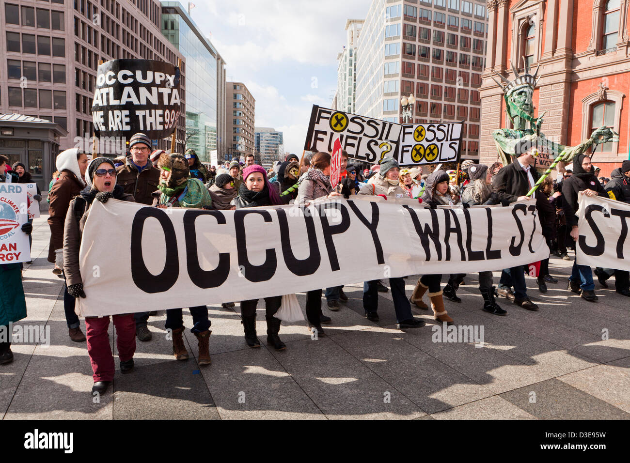 Les manifestants Occupy Wall Street - Washington, DC USA Banque D'Images