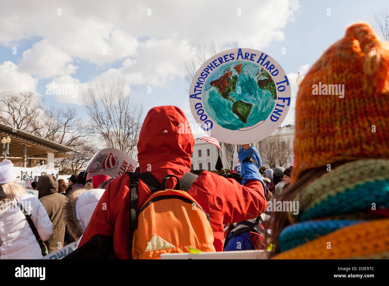 Les militants protestent contre les changements climatiques - Washington, DC USA Banque D'Images