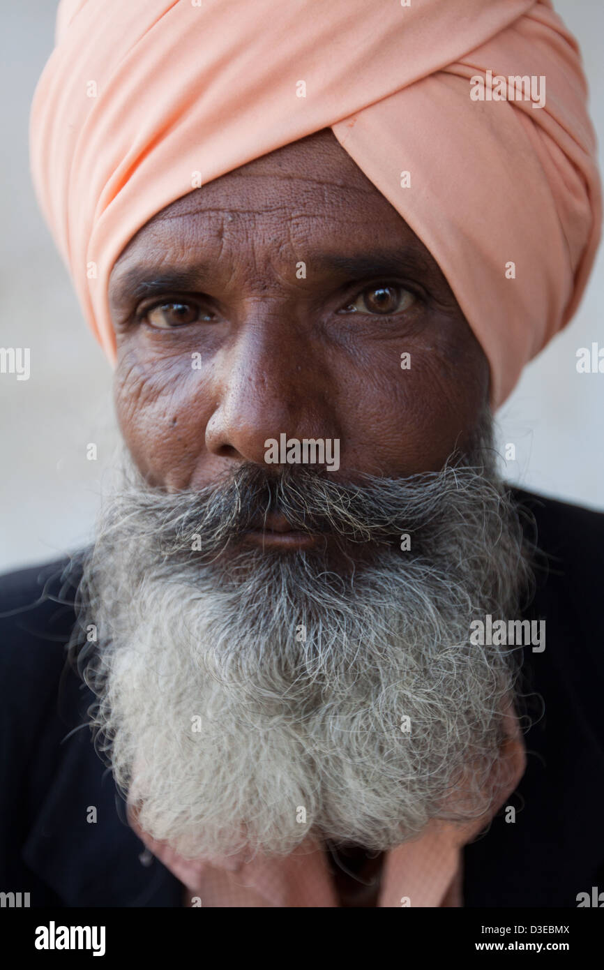 Portrait de l'homme au Rajasthan Banque D'Images