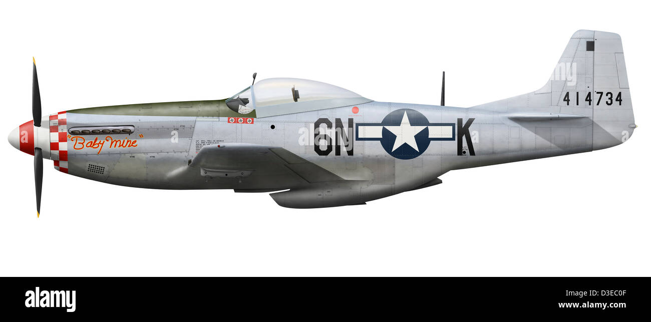 North American P-51D Mustang, surnommé Baby Mine. Banque D'Images