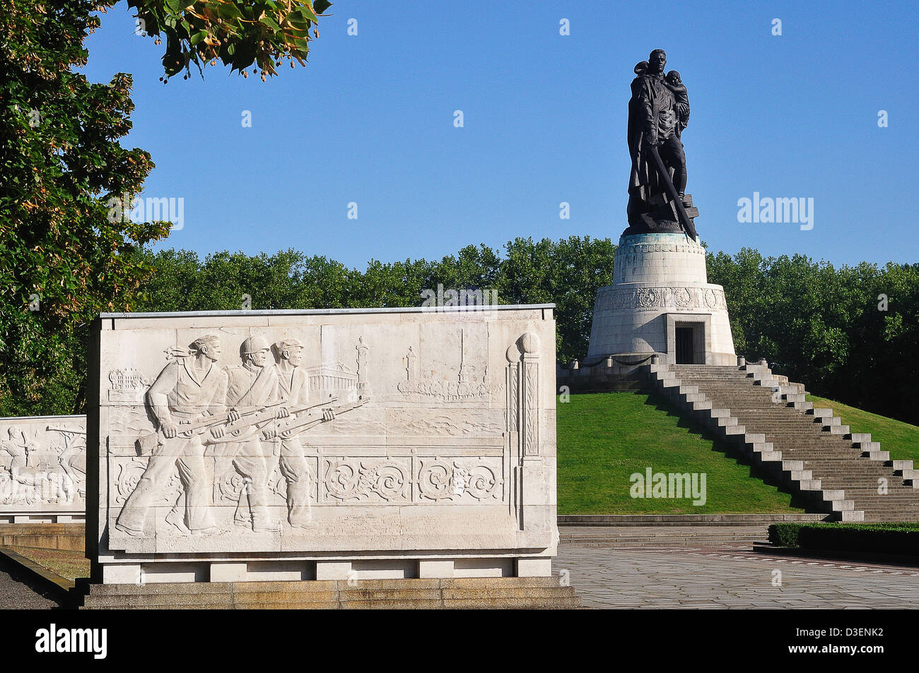 Allemagne, Berlin, parc de Treptow, mémorial de l'Armée Rouge. Banque D'Images