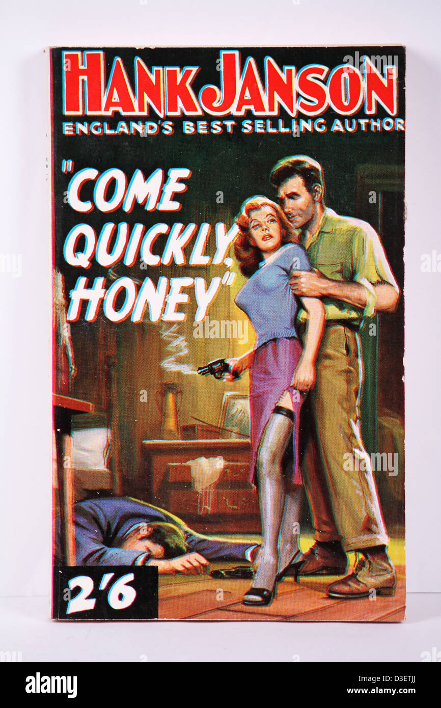 Couverture de livre sexy - venez rapidement miel - pâte Fiction Banque D'Images