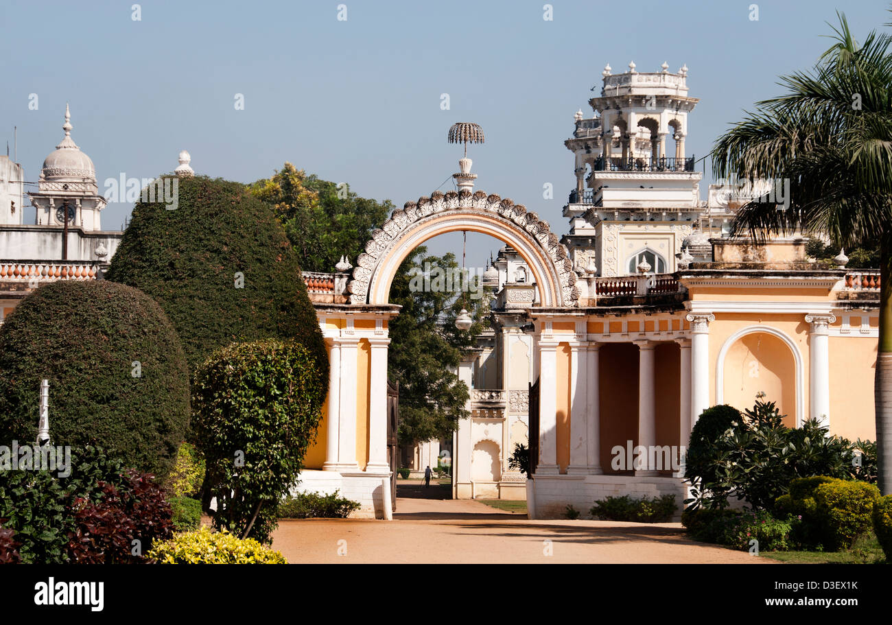 Ou Chowmahallat Chowmahalla Palace (Palais 4) 1750 dynastie Asaf Jahi résidence du Nizam de Hyderabad - Inde Andhra Pradesh Banque D'Images