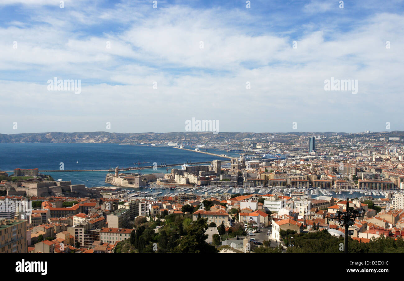 Vue de la ville de Marseille, France Banque D'Images