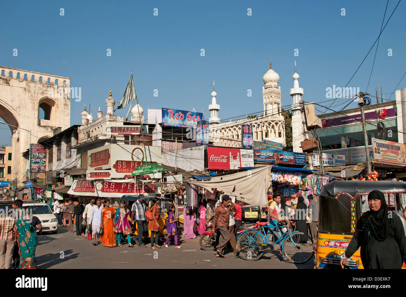 Hyderabad Andhra Pradesh, Inde le Laad Bazaar Banque D'Images