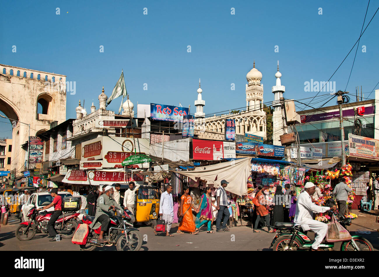 Hyderabad Andhra Pradesh, Inde le Laad Bazaar Banque D'Images