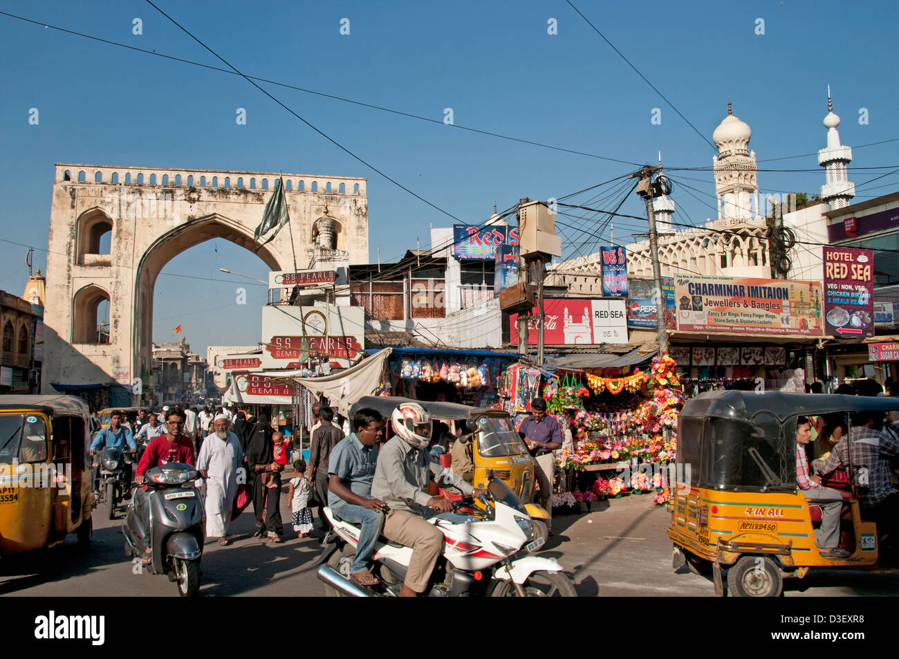 Hyderabad Andhra Pradesh, Inde le Laad Bazaar Banque D'Images