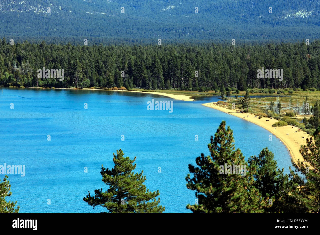 Plage du lac Tahoe, en Californie en été Banque D'Images