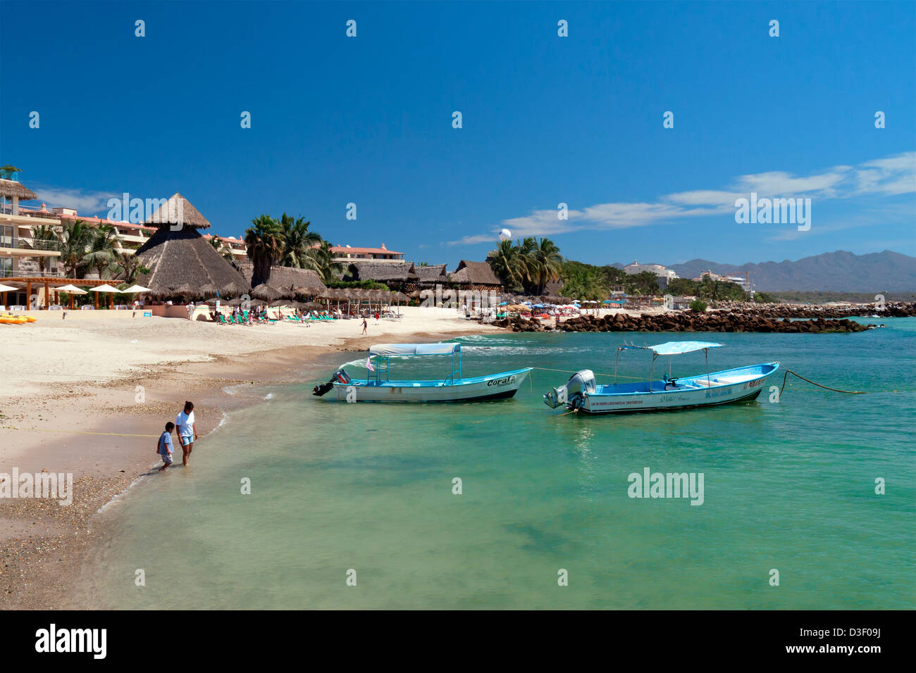 Plage de Punta Mita, au Mexique. Banque D'Images