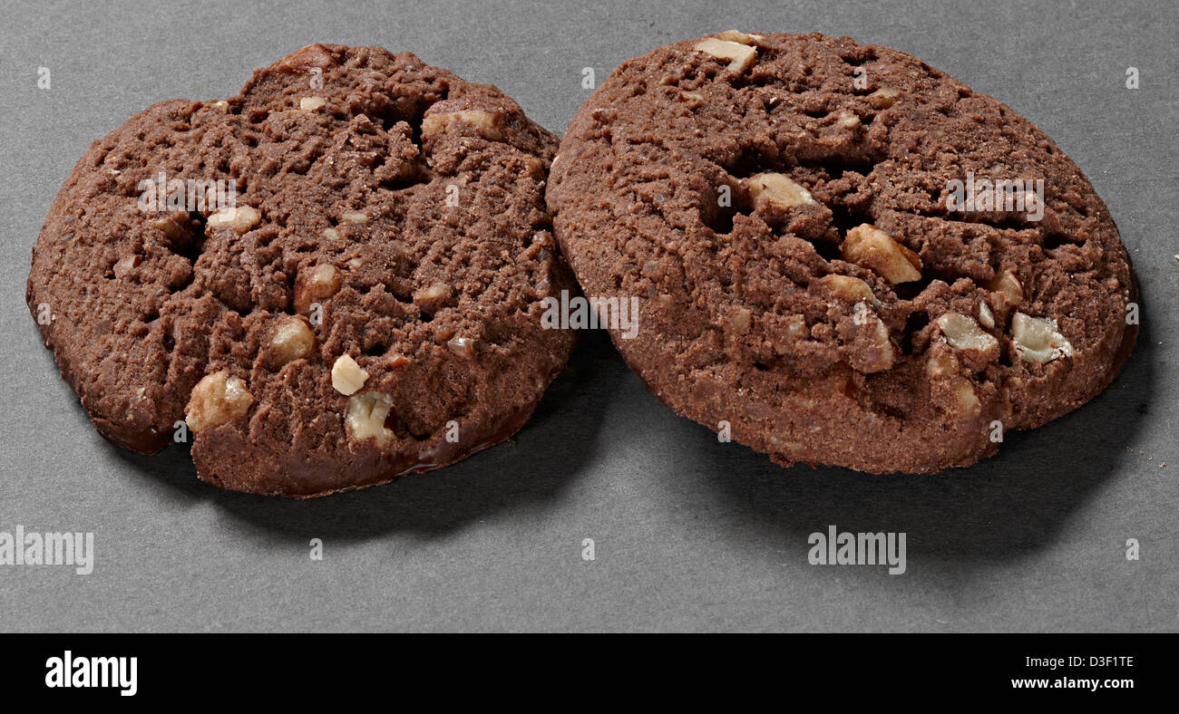 Biscuits au chocolat praliné pécan Banque D'Images