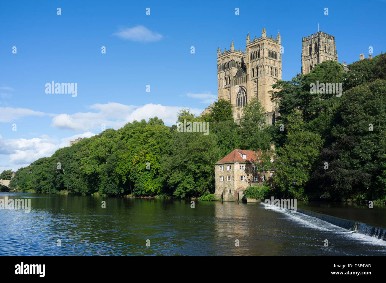 Cathédrale de Durham et de la rivière Wear, Durham Angleterre Banque D'Images