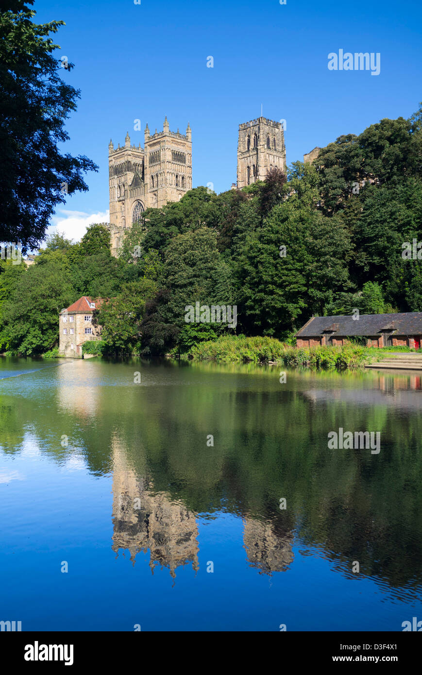 Cathédrale de Durham et de la rivière Wear, Durham Angleterre Banque D'Images