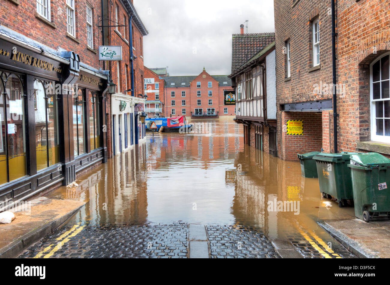 La rue inondée de New York en novembre 2012 Banque D'Images