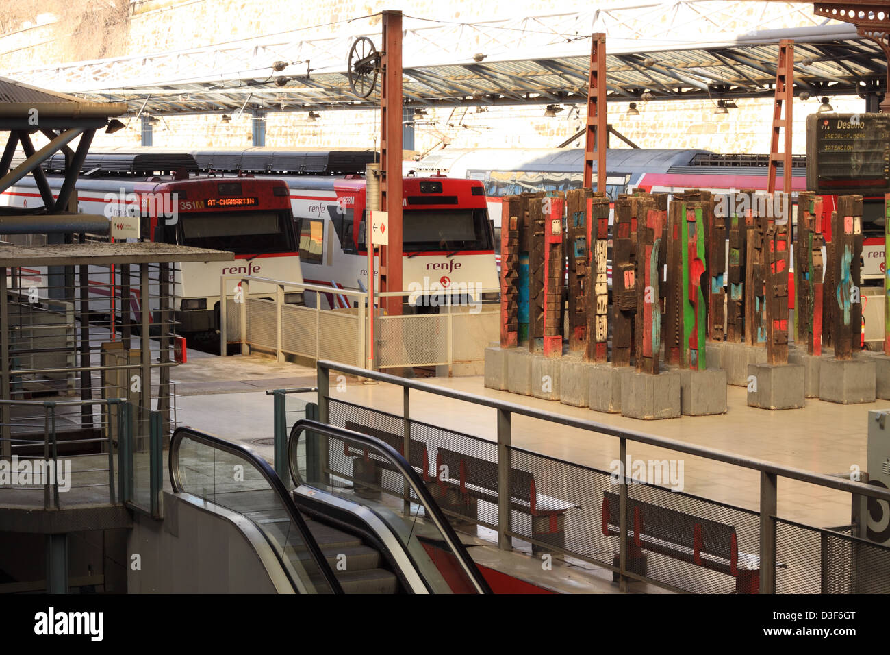 Madrid Espagne l'intérieur de la gare Principe Pio Banque D'Images