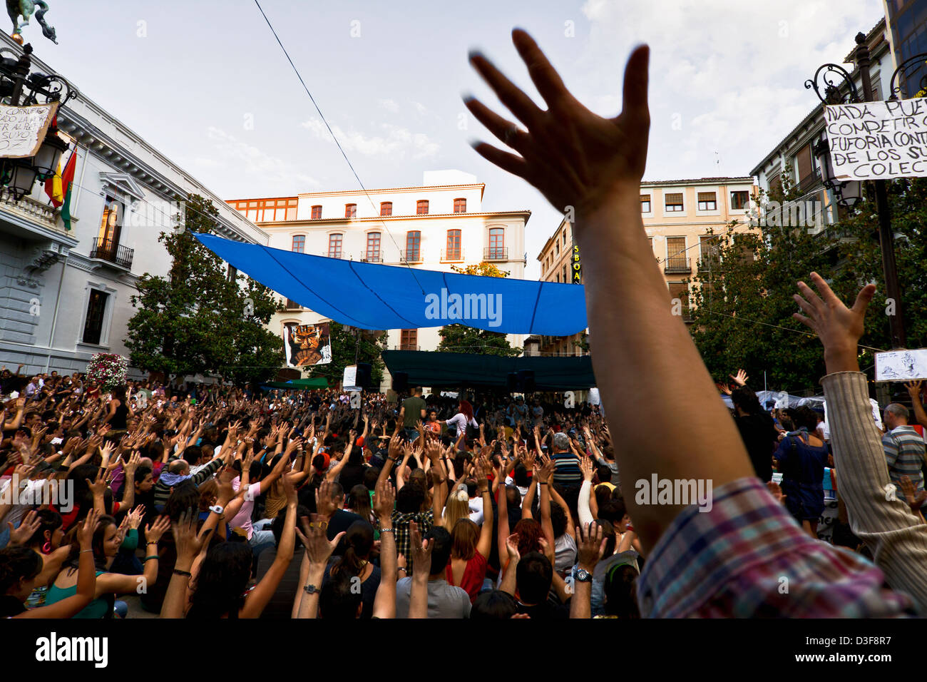Révolution espagnole 15-M circulation Banque D'Images